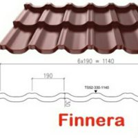 Модульна черепиця RUUKKI Finerra, purex RR 750, 0,52 мм. Finmetal