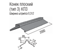 Коник РЕ 0,45 мм Китай Тип-3 RAL 8004