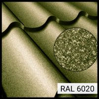 Металочерепиця «Ефект» Цвет по RAL 6020 (Оливково-зелёный)