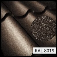 Металочерепиця М 3945 Rannila 8017 коричнева матова 0,45 мм.