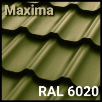 Металочерепиця MAXIMATM 0,45 мм  ⁇  Ral 6020  ⁇ лист (1195 мм х 2250) 2,689 м кв ⁇
