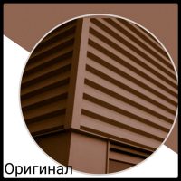 Фасадні панелі "Оригінал" РЕ 8017 коричневий глянець, 0.5 мм, Польща Arcelor Mittal