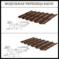 Модульна Черепиця • РАУНІ МІНІ • RAL 8017 • MAT • 0,45 мм • SeaHSteel