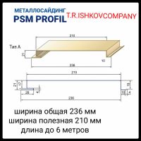 Металосайдинг вертикальний "ПСМ профіль" тип А — RAL 7024 (товщина 0.5 мм)