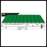 Профнастил ПС-10 / 0,5 мм RAL 6005 / Arcelor Mittal / Матовий