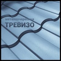 Металочерепиця "Trevizo" Thermasteel, ral 9005 0,45