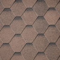 Бітумна черепиця Superglass Hex (27) Dual Brown ultra