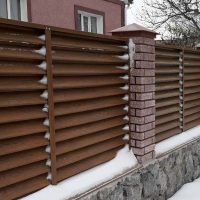 Двошаровий забір жалюзі двостороннє покриття
