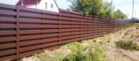 Забір горизонтальний металевий двостороннє заповнення Ранчо Oberig