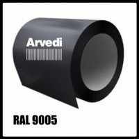 Гладкий лист Polyester RAL 9005 | 0,5 мм / Arvedi /