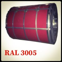 Сталь у рулонах/SeAH Steel/оцинкована з полімерним покриттям AKZO NOBEL (Юж.Корея) 3005 червоне вино