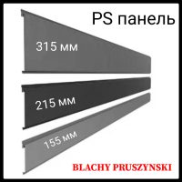 Фасадні PS панелі "Blachy-Pruszynski" 0,7 мм 315 P (Глянець) RAL 7024