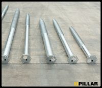 Геошуруп оцинкований PILLAR (свая гвинтова багатовіткова) діаметром 76 мм, довжиною 3,0 метра