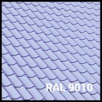 Металочерепиця «Ефект» Колір по RAL 9010 (Білий)