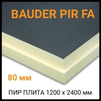 Теплоізоляція Bauder PIR FA 80 мм (Фольгована ПІР плита)
