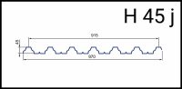 Профнастил H 45 j / 0,5 мм RAL 8004
