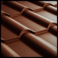 Металочерепиця Ретро ARCELOR MITTAL 0,5 mm PEMA RAL 8019