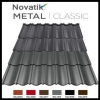 Модульна металочерепиця Novatik Metal Classic Duo МАТ Voestalpine 0,5 мм RAL 7016