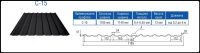 Профнастил С-15 з мікрорибером 0.45 мм RAL 9006