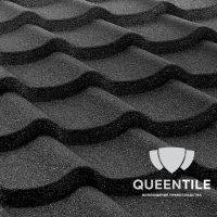 Композитна черепиця QueenTile Standard Black 6-тайловий лист