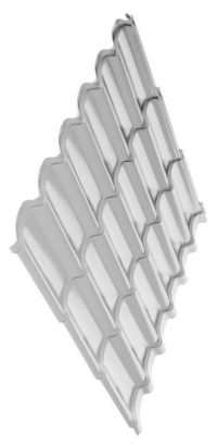 Металочерепиця RAUNI STANDART RAL 9006 (срібляста) PE 0,45 mm